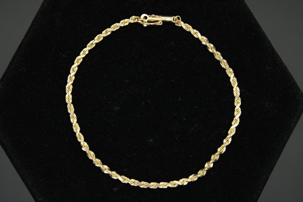 14kt Yellow Gold Rope Style Bracelet