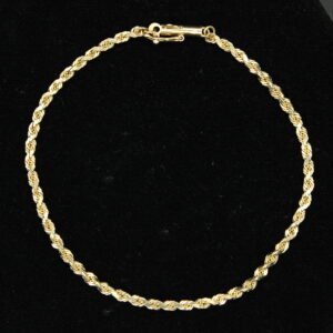 14kt Yellow Gold Rope Style Bracelet