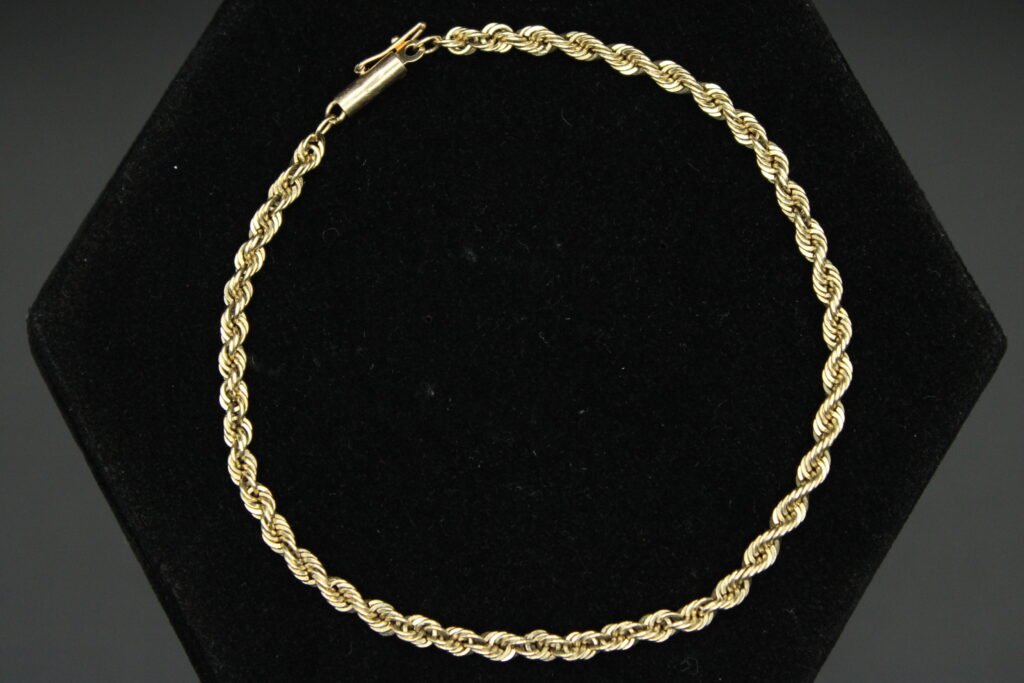 14kt Yellow Gold Rope Style Bracelet