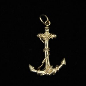 14kt Yellow Gold Anchor Pendant