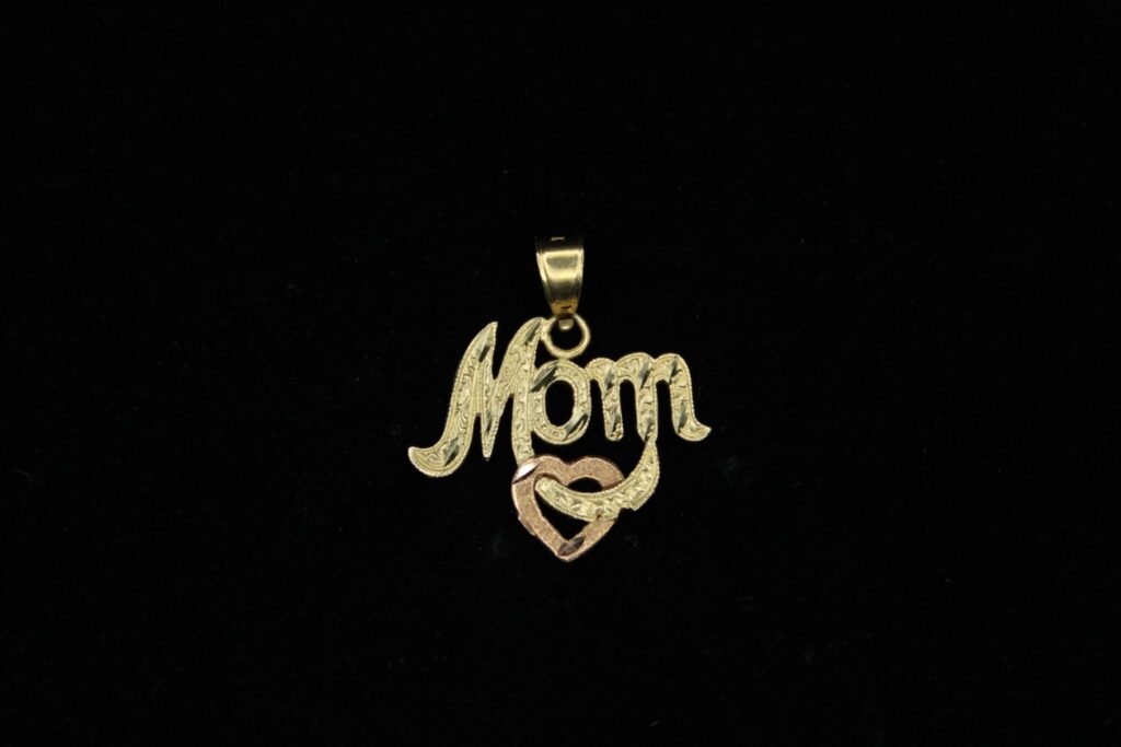 14kt Yellow Gold Mom Pendant