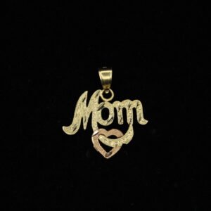 14kt Yellow Gold Mom Pendant