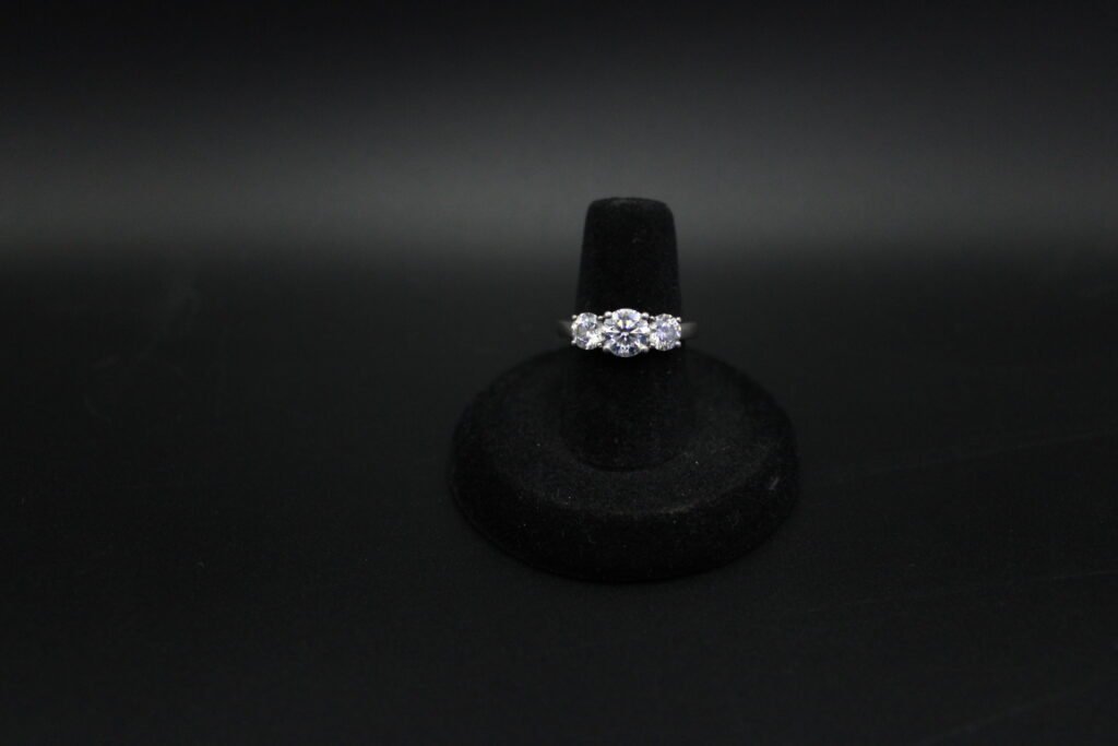 Sterling Silver and Moissanite Ring
