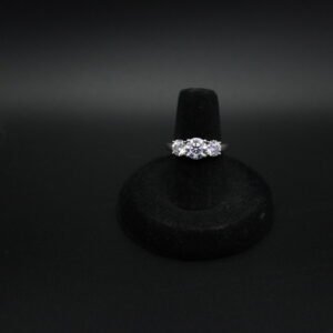 Sterling Silver and Moissanite Ring