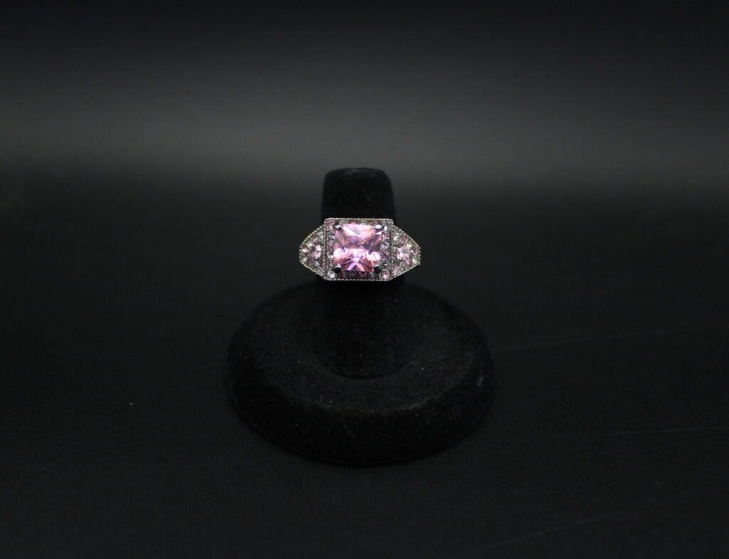 Sterling Silver Pink Statement Ring