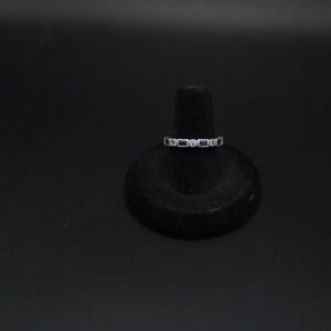 Sterling Silver Green Stone Band