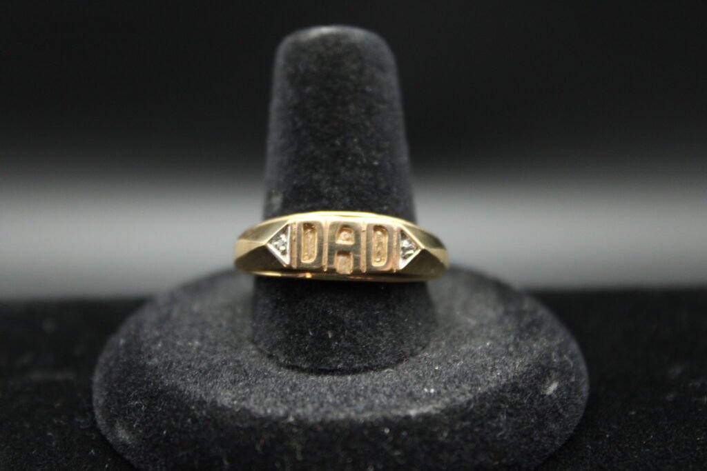 10kt Yellow Gold Diamond Dad Ring