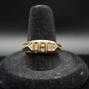 10kt Yellow Gold Diamond Dad Ring