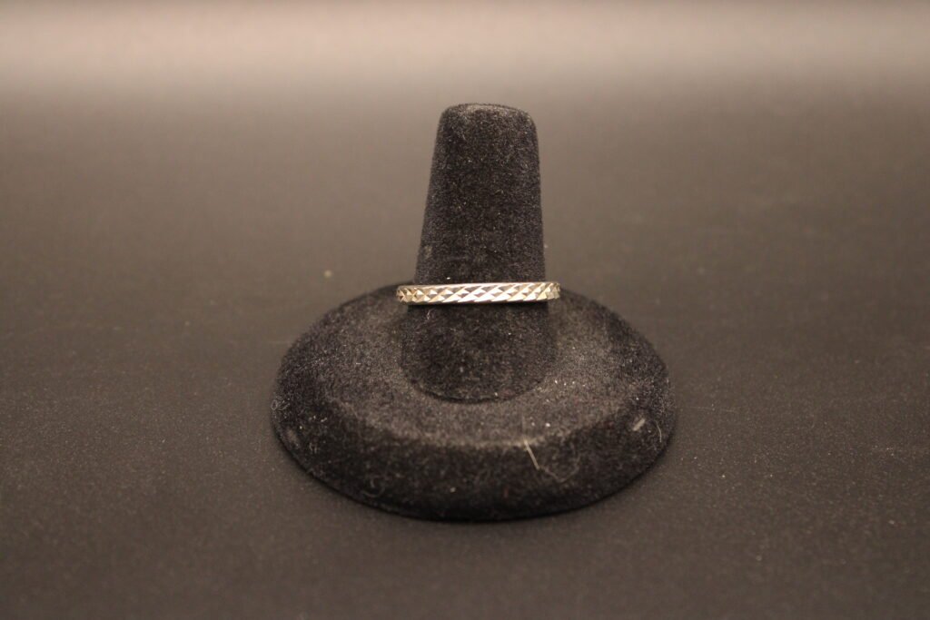 Sterling Silver Etched Band Ring