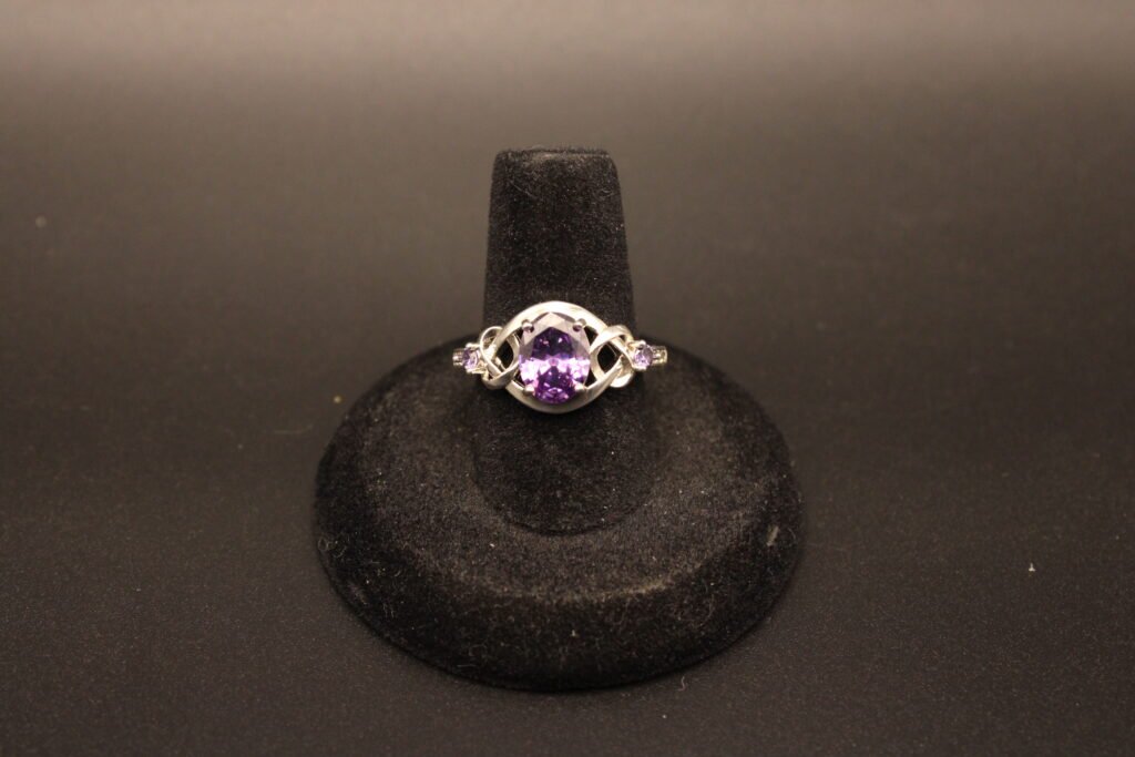 Sterling Silver Purple Stone Ring