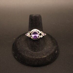 Sterling Silver Purple Stone Ring