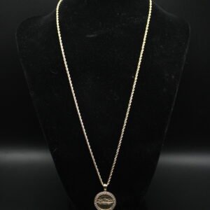 10kt Yellow Gold Chain With Last Supper Pendant