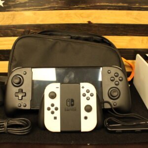 Nintendo Switch OLED HEG-001 Console with Dock, Controllers & Black Carry Bag