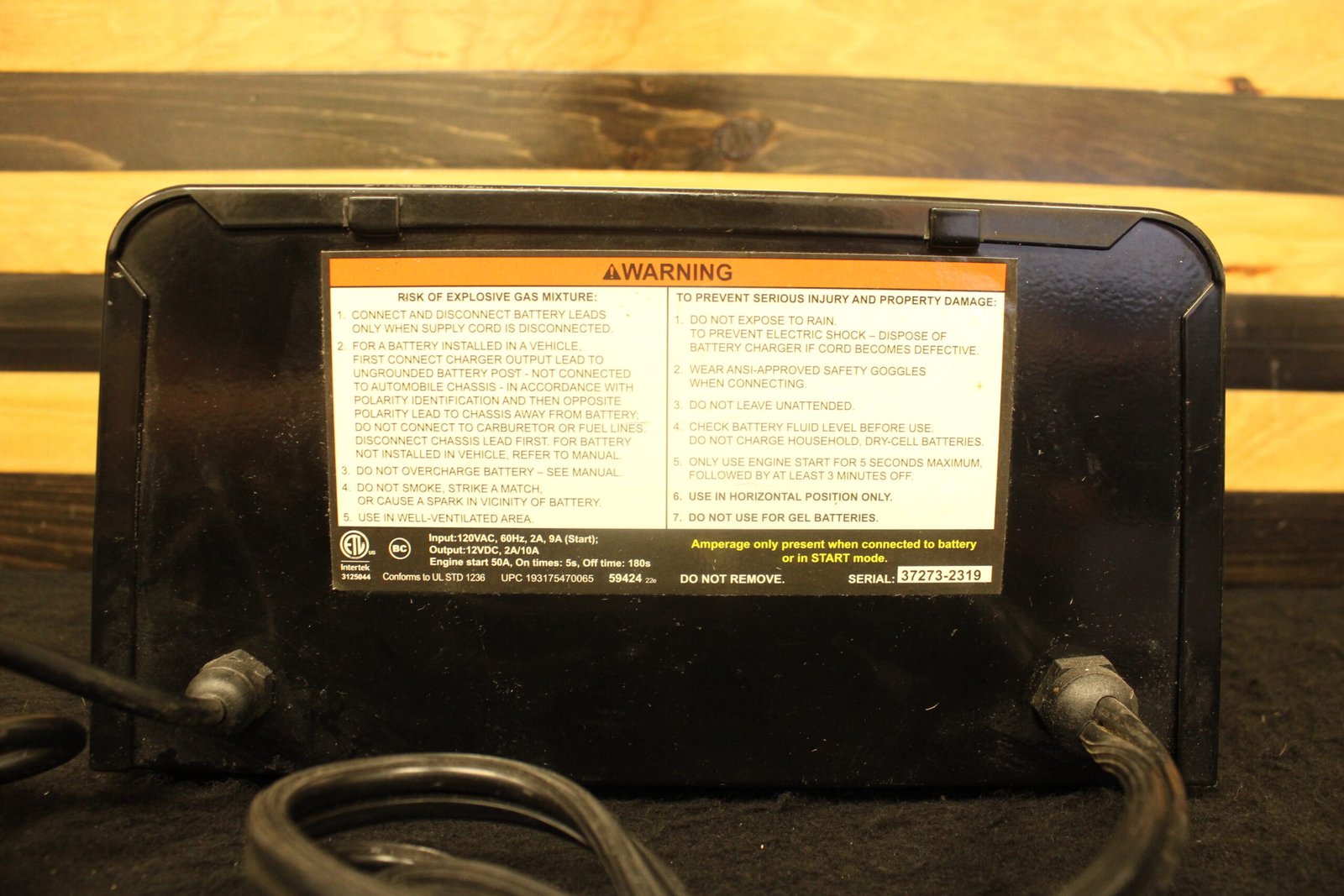 CEN-TECH 59424 50 Amp 12V Analog Battery Charger with Engine Start 3 Used CEN-TECH 59424 50 amp 12V analog battery charger with engine-start function