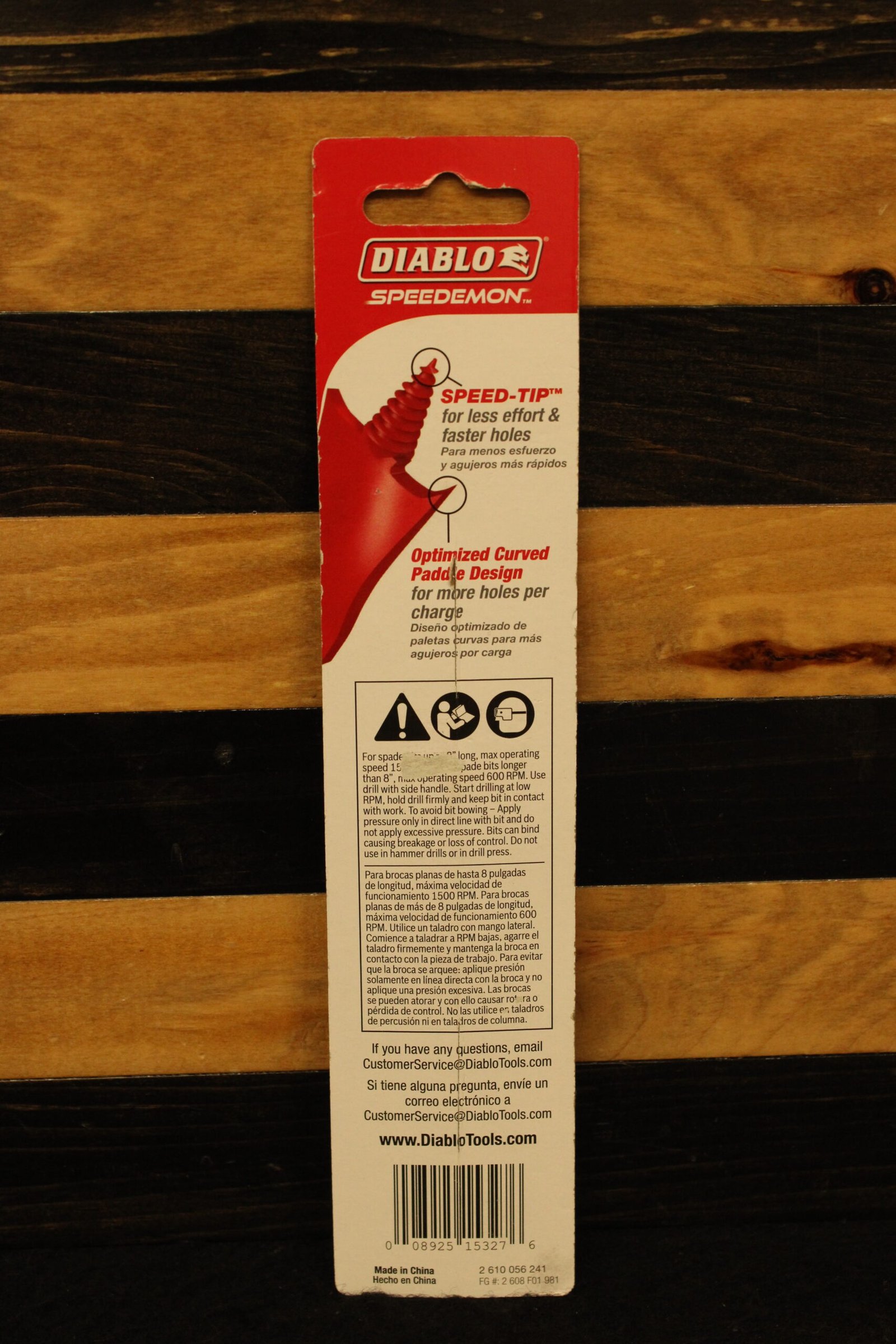 Diablo SPEEDemon DSP2140 1-1/8" x 6" Spade Bit 2 Diablo SPEEDemon DSP2140 1-1/8" x 6" Spade Bit - Image 2