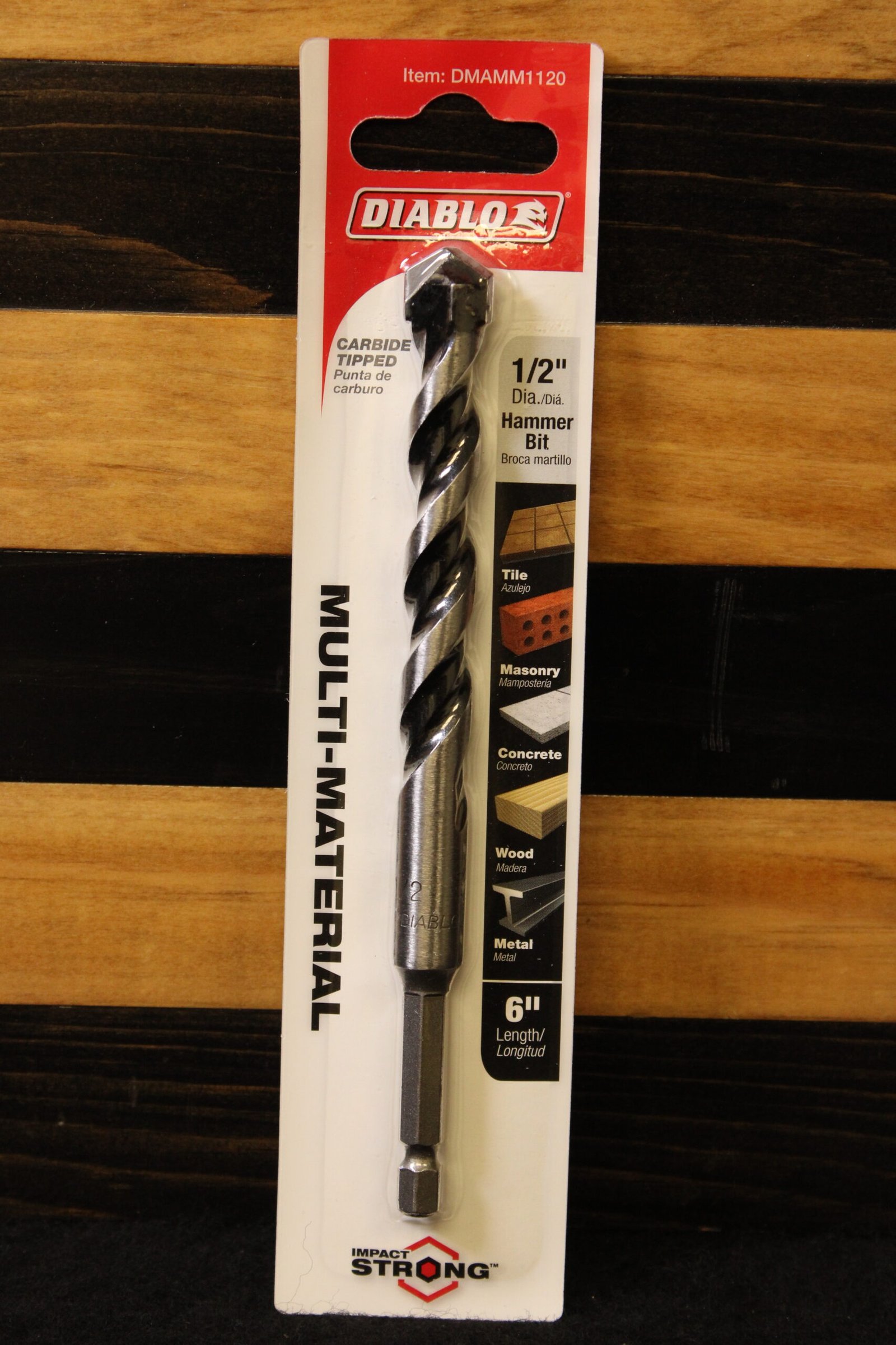 Diablo DMAMM1120 1/2" x 4" x 6" Multi-Material Carbide-Tipped Hammer Drill Bit 1 Diablo DMAMM1120 1/2" x 4" x 6" Multi-Material Carbide-Tipped Hammer Drill Bit