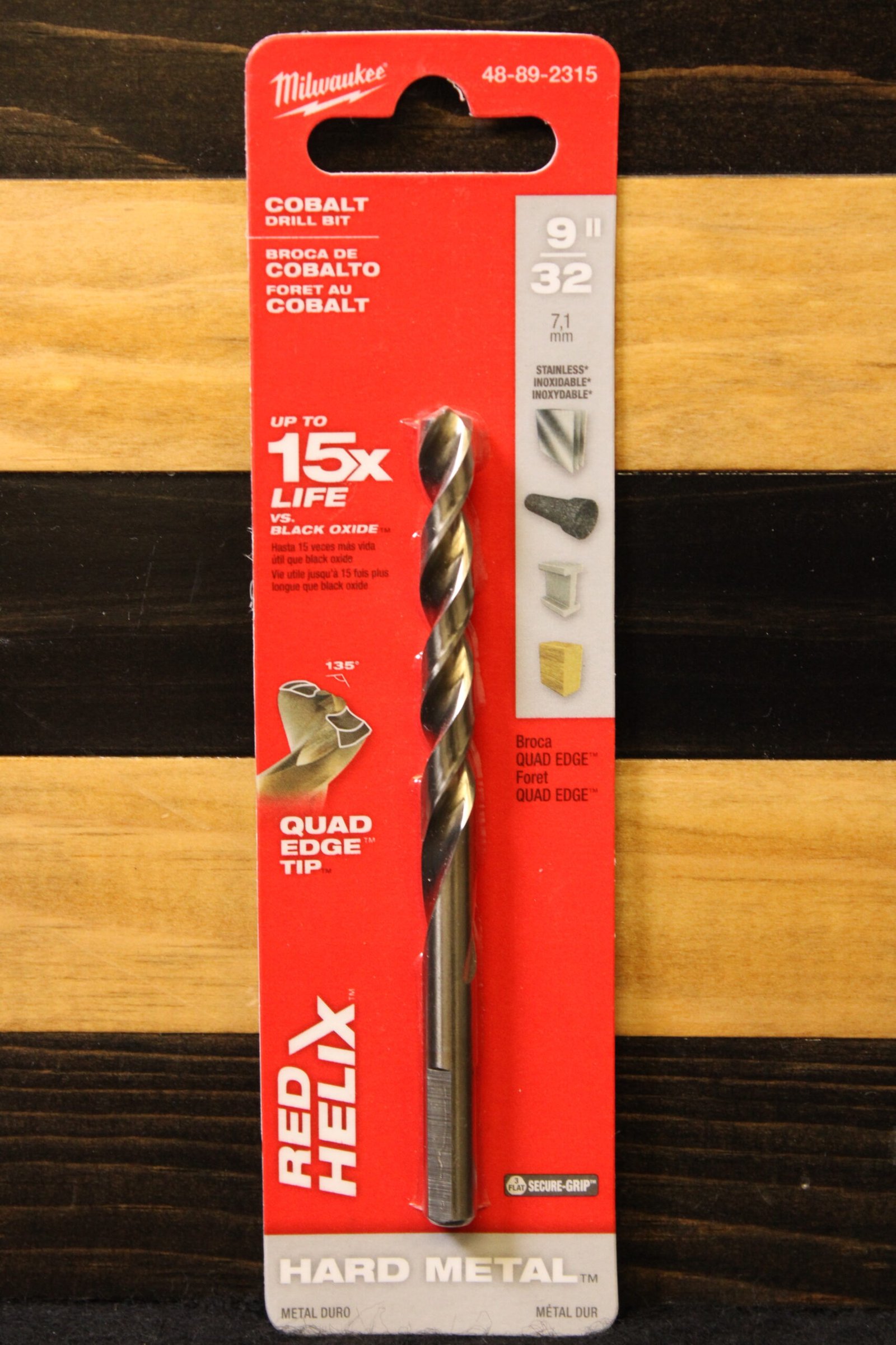 Milwaukee 48-89-2315 9/32" RED HELIX Cobalt Drill Bit 1 Milwaukee 48-89-2315 9/32" RED HELIX Cobalt Drill Bit