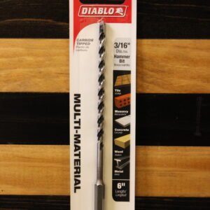 Diablo DMAMM1030 3/16" x 4" x 6" Multi-Material Carbide-Tipped Hammer Drill Bit