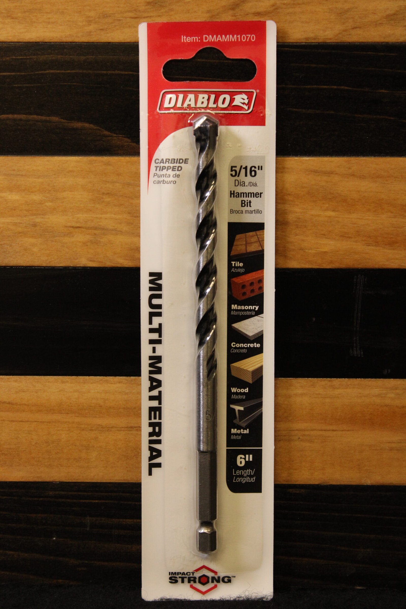 Diablo DMAMM1070 5/16" Multi-Material Carbide-Tipped Hammer Drill Bit 1 Diablo DMAMM1070 5/16" Multi-Material Carbide-Tipped Hammer Drill Bit