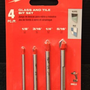 Milwaukee 48-20-8988 4 Piece Ceramic Tile & Glass Carbide Drill Bit Set